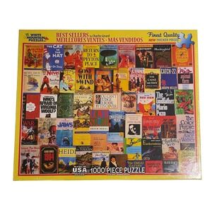 NEW White Mountain Puzzles Best Book Sellers 1000 Pc Puzzle Charlie Girard 930S